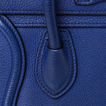 Celine Drummed Calfskin Nano Luggage Indigo 16 of 21