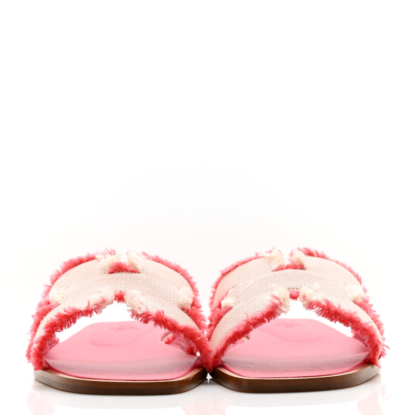 Toile H Oran Fringe Sandals 35 Framboise