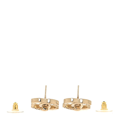 Chanel Metal CC Turnlock Earrings Gold 3 of 4