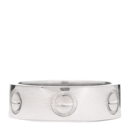 Cartier 18K White Gold 5.5mm LOVE Ring 48 4.5 3 of 4