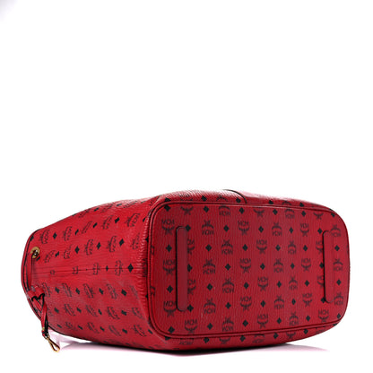 MCM Visetos Large Liz Reversible Shopper Tote Ruby Red 6 of 26