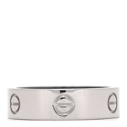 Cartier 18K White Gold 6mm LOVE Ring 60 9 3 of 4