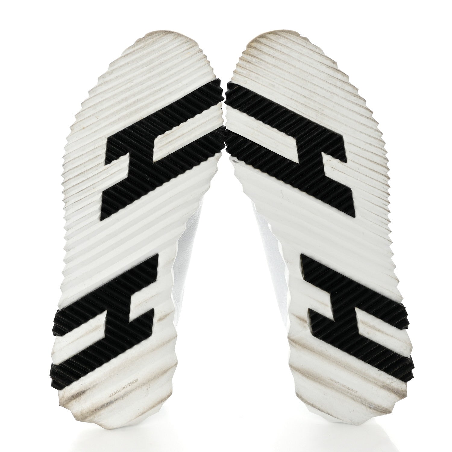 Hermes Calfskin Suede Goatskin Bouncing Sneakers 40 White Black 5 of 9