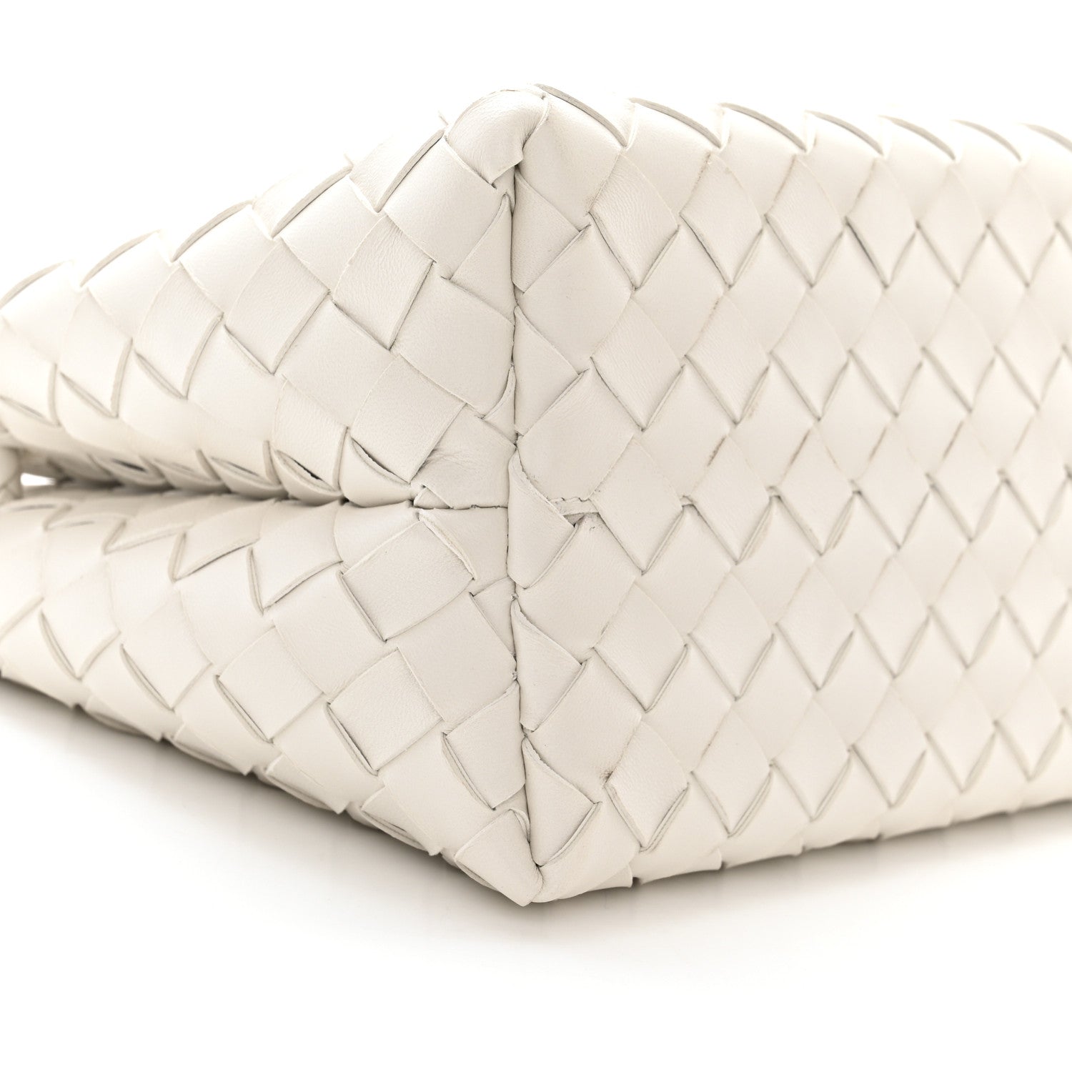 Bottega Veneta Nappa Intrecciato Small East West Andiamo Shoulder Bag White 8 of 9