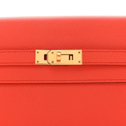 Hermes Epsom Kelly Longue Wallet Orange Poppy 8 of 8