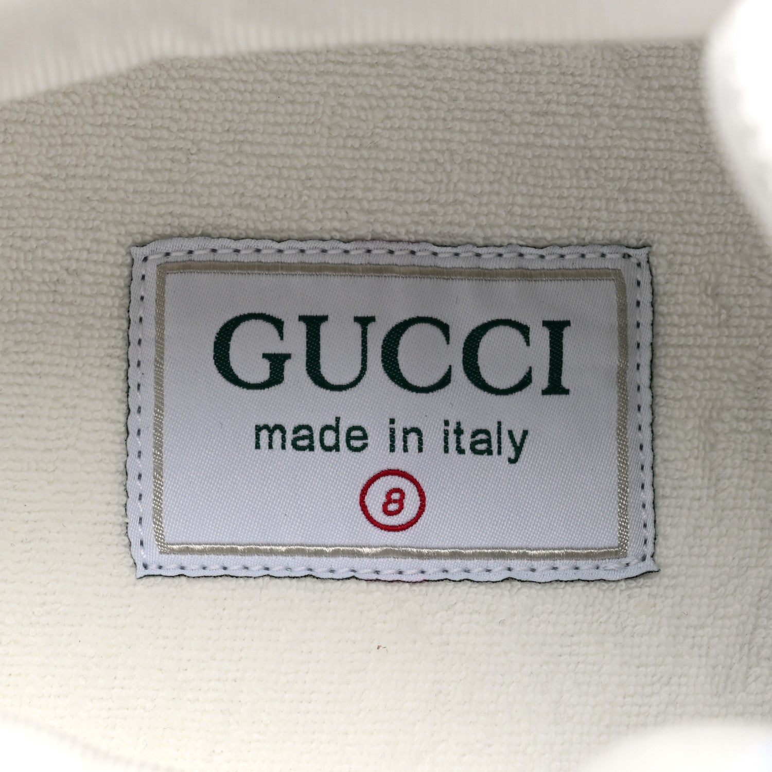 Gucci Calfskin Perforated Mens Interlocking G Sneakers 8 Great White 8 of 9