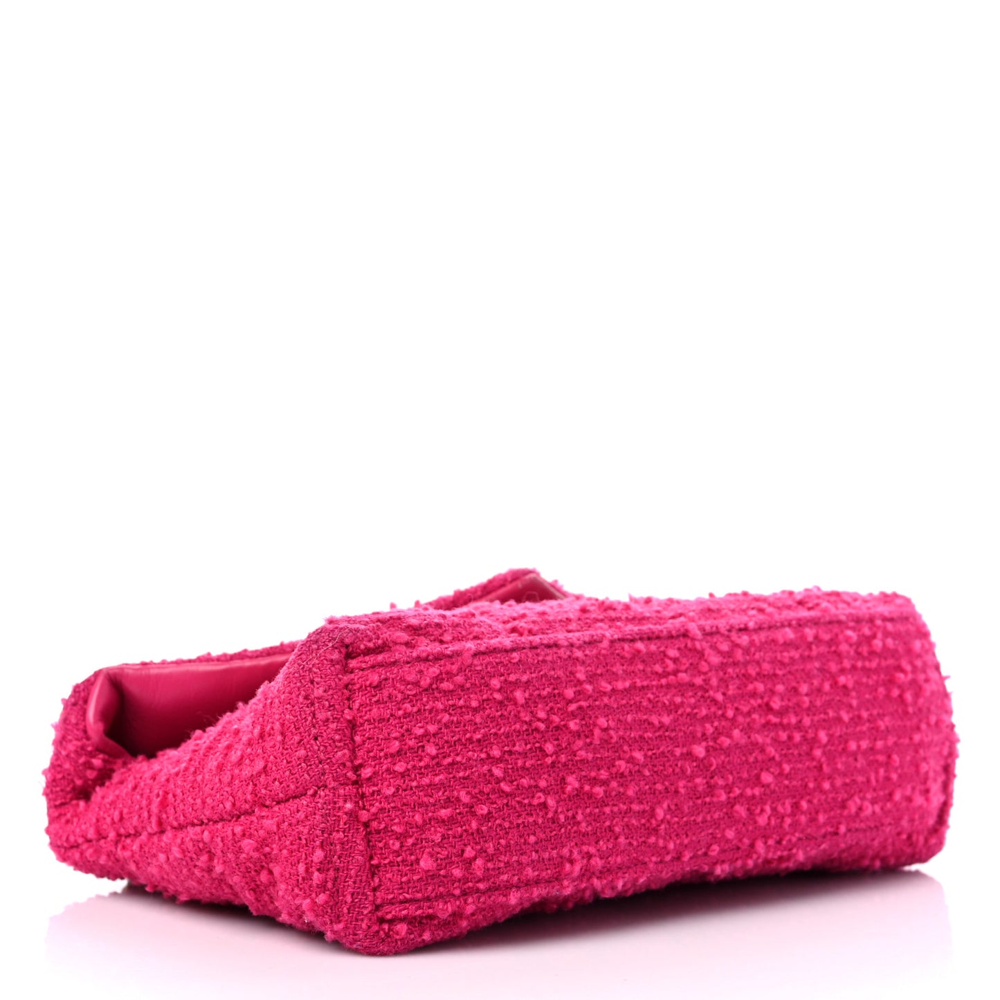 Boucle Tweed Quilted Toy Loulou Puffer Monogram Chain Satchel Magenta