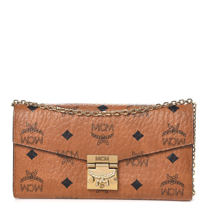 MCM Visetos Large Patricia Wallet On Chain Cognac 1 of 11