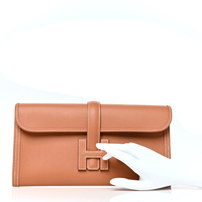 Hermes Swift Jige Elan 29 Clutch Gold 2 of 8