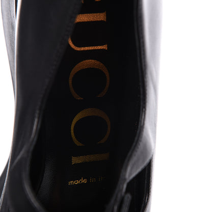 Gucci Nappa Liv Mary Jane Platform Loafers 39.5 Black 6 of 9