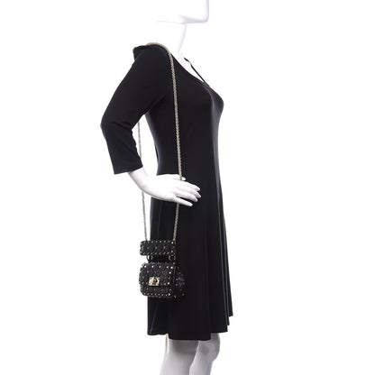 Valentino Garavani Nappa Micro Rockstud Spike Shoulder Bag Black 2 of 10