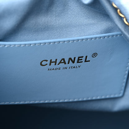 Chanel Washed Denim Quilted Medium Chanel 25 Handbag Blue 6 of 12