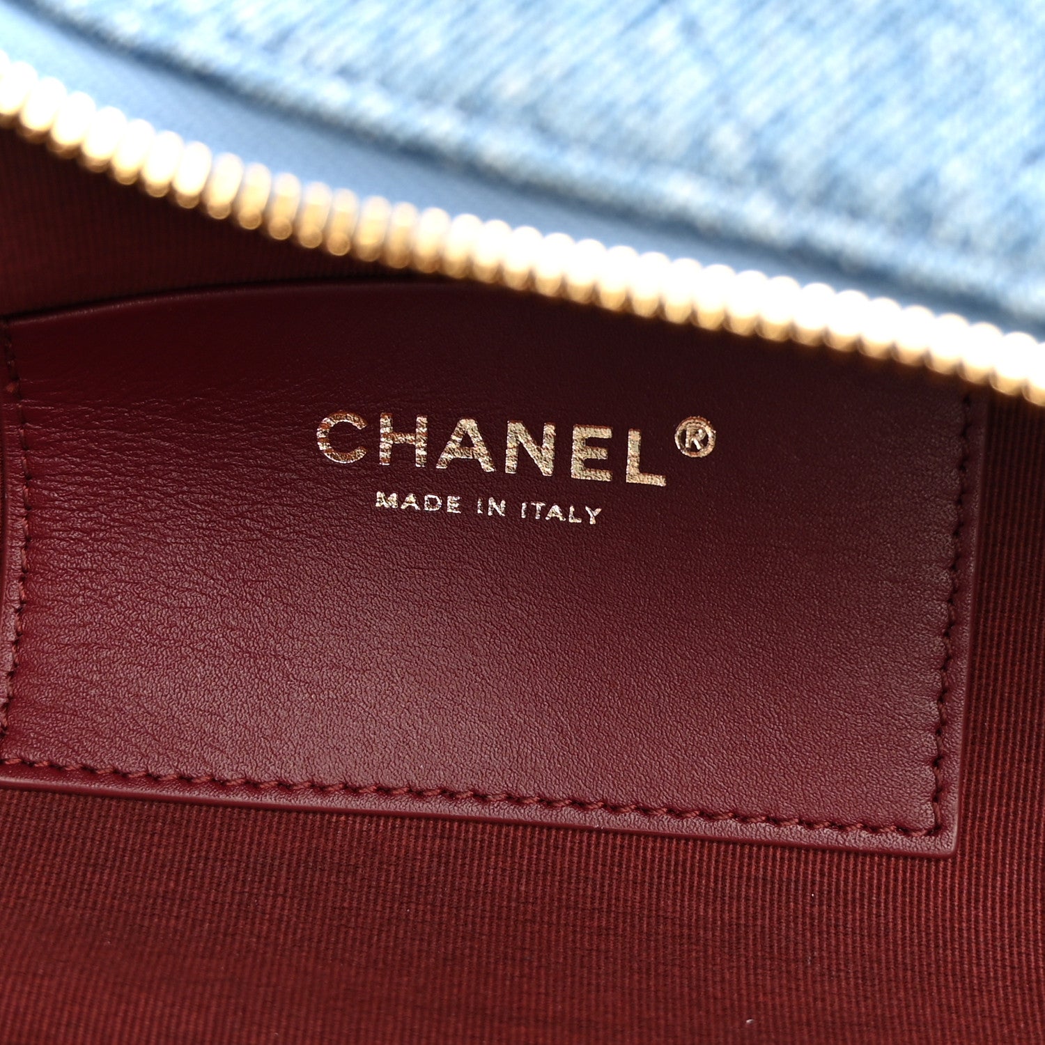Chanel Denim Quilted Eyes On You Bowling Bag Blue 6 of 11