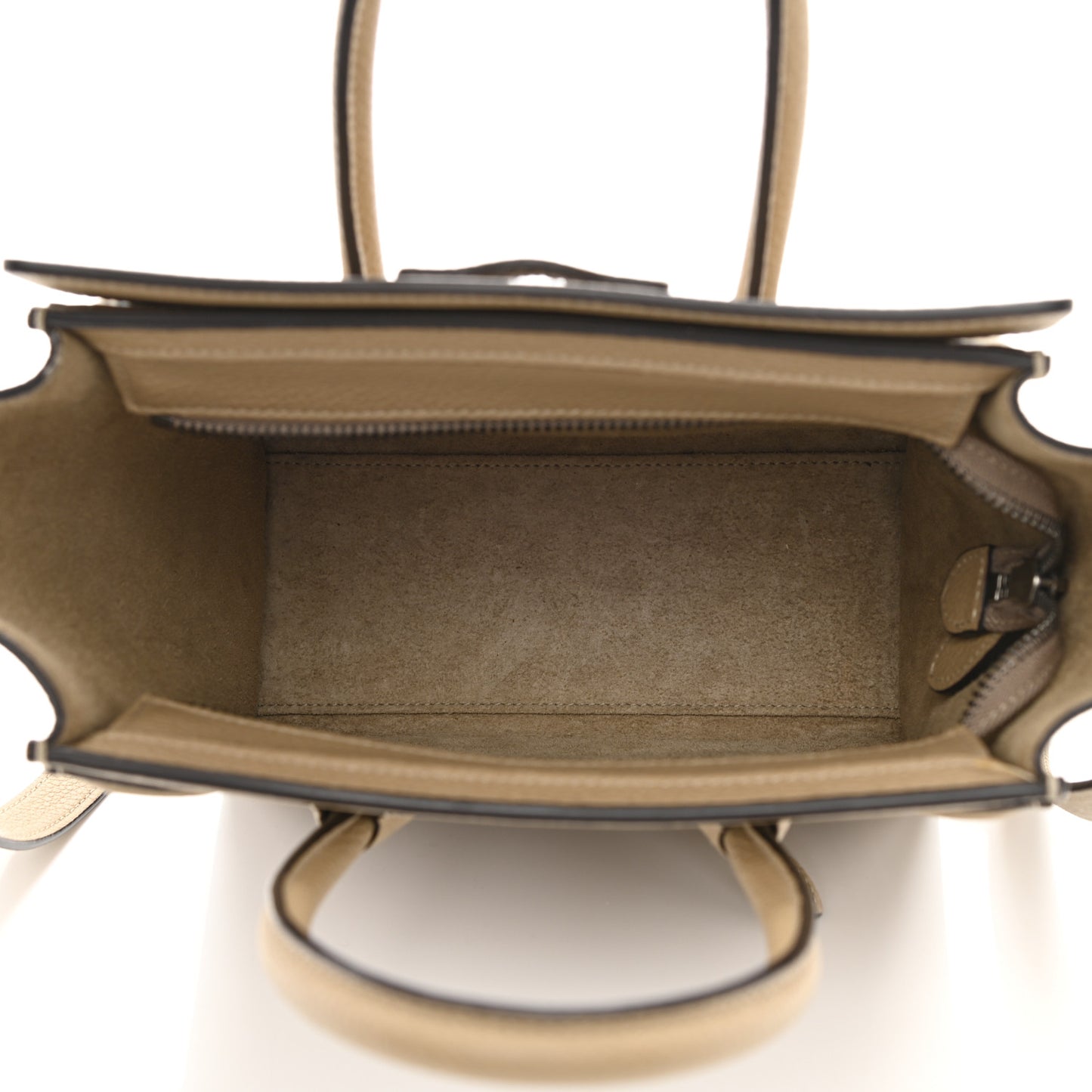 Drummed Calfskin Nano Luggage Dune