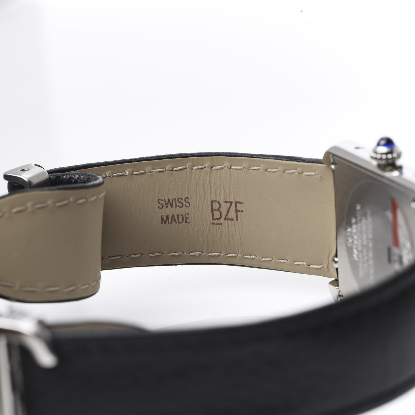 Stainless Steel Calfskin 24mm Tank Solo Quartz Watch