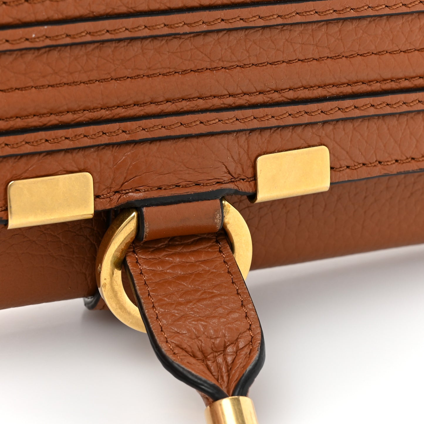 Calfskin Marcie Continental Flap Wallet Tan