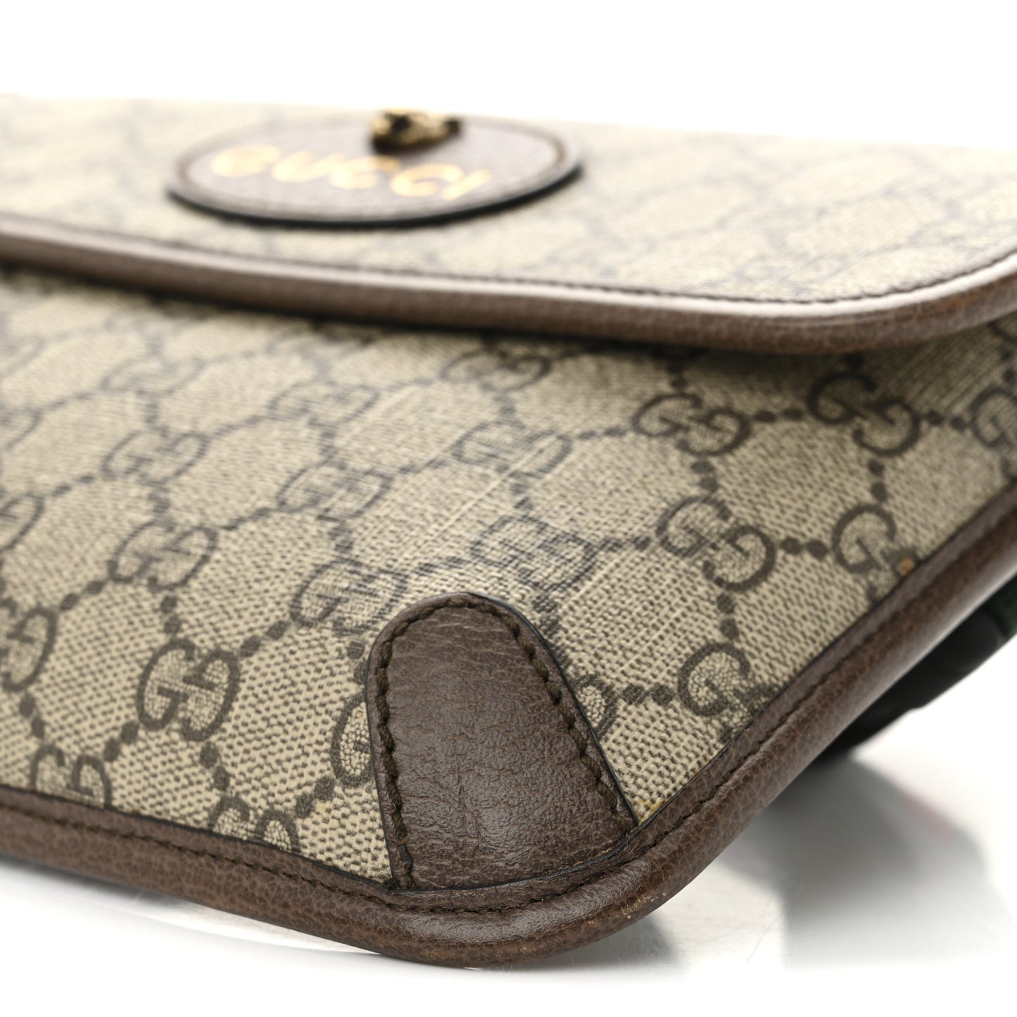 GG Supreme Monogram Neo Vintage Web Belt Bag Brown