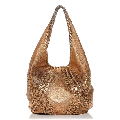 Bottega Veneta Metallic Cervo Deerskin Large Hobo Rame Ossidato 1 of 7