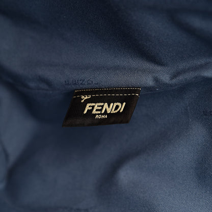 Fendi Vitello Elite Cuoio Monster Buggies Medium Roll Tote Black Multicolor Blue Cobalto 7 of 12