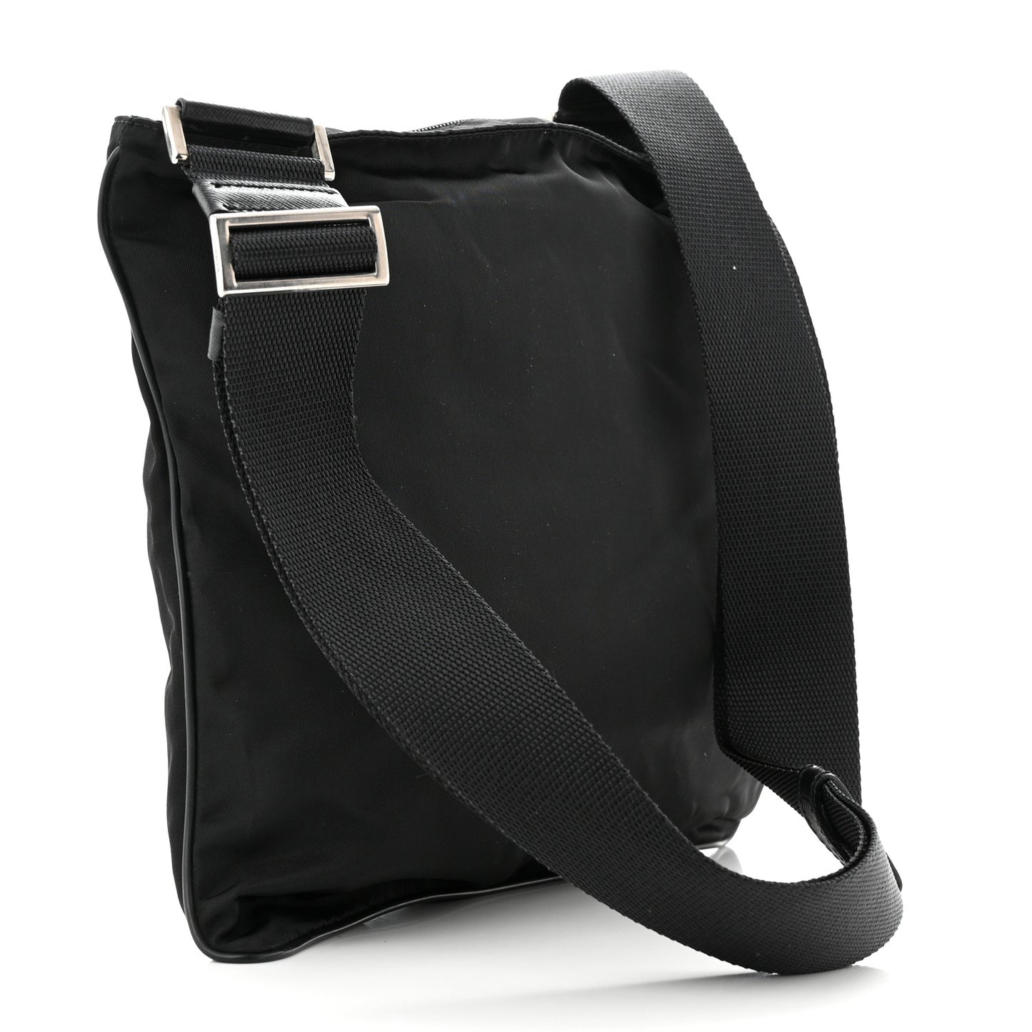 Nylon Vela Flat Messenger Bag Black