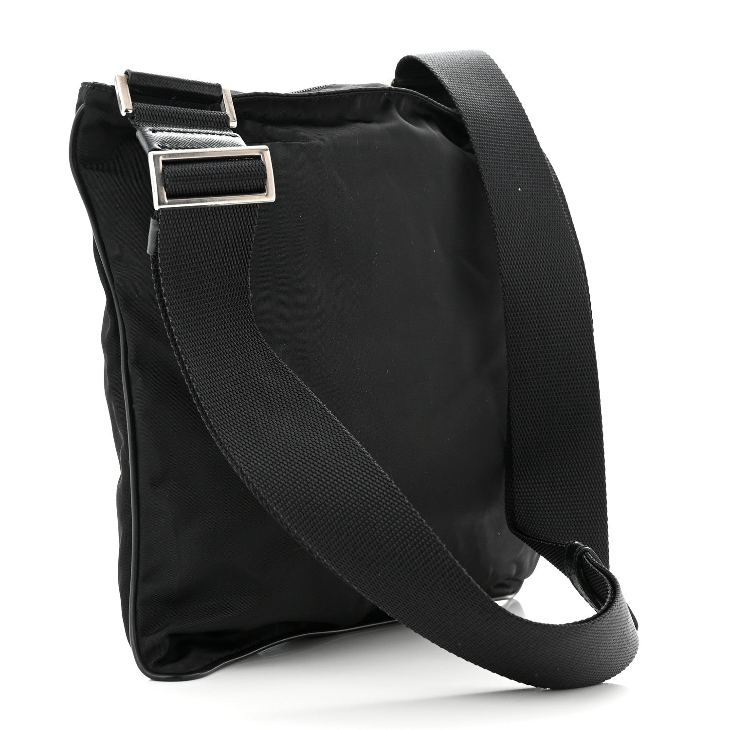 Prada Nylon Vela Flat Messenger Bag Black 3 of 10