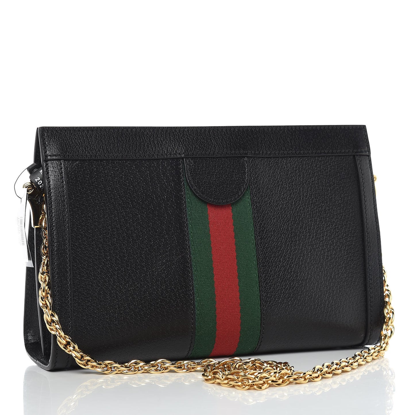 Calfskin GG Web Small Ophidia Chain Shoulder Bag Black