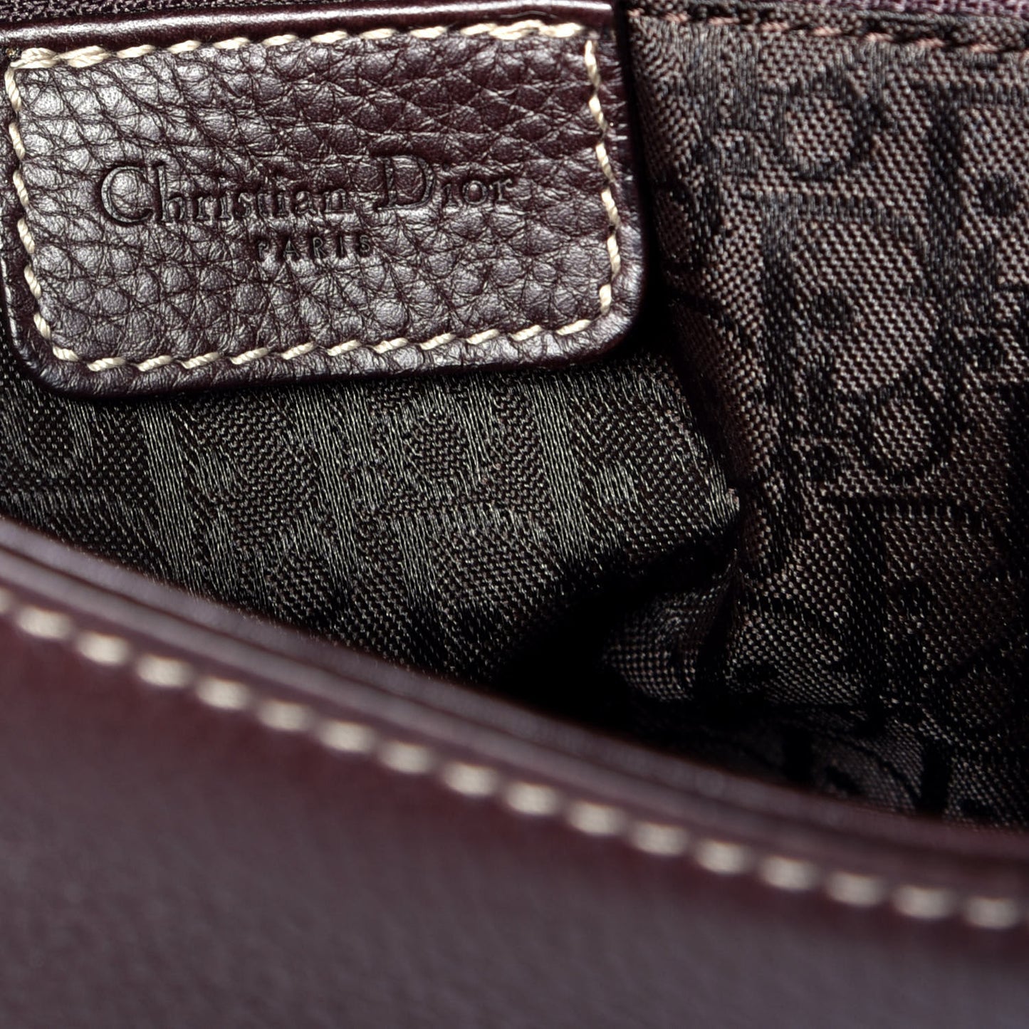 Calfskin Baudrier Saddle Bag Dark Brown