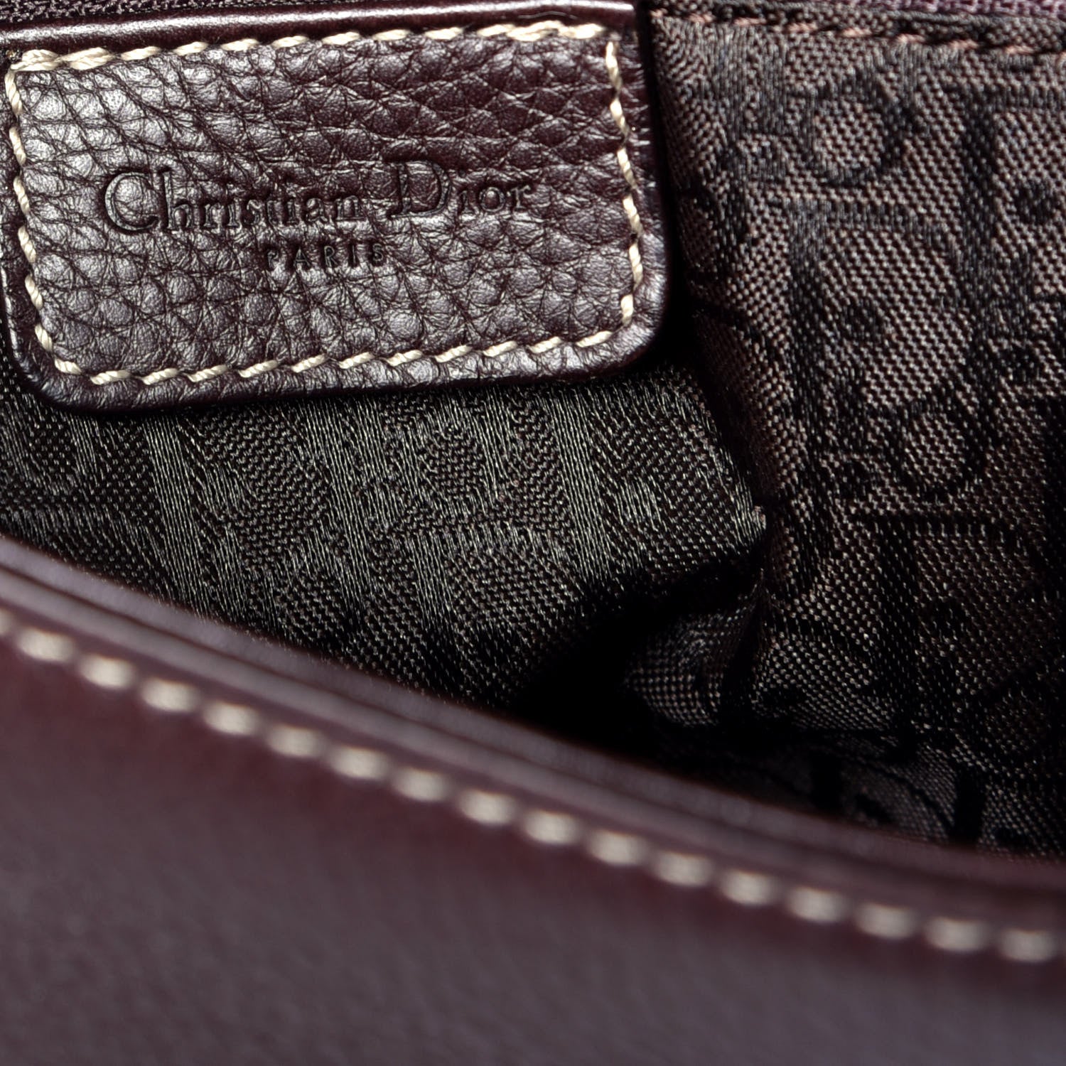 Christian Dior Calfskin Baudrier Saddle Bag Dark Brown 6 of 9