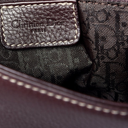 Christian Dior Calfskin Baudrier Saddle Bag Dark Brown 6 of 9