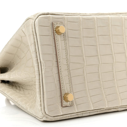 Hermes Matte Alligator Birkin 25 Beton 8 of 10
