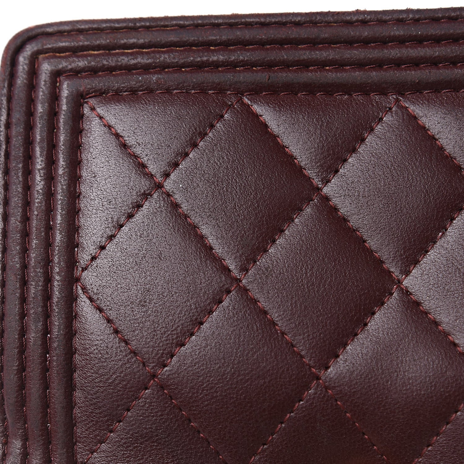 Chanel Lambskin Quilted Boy Zipped Pocket Wallet Burgundy 14 of 18