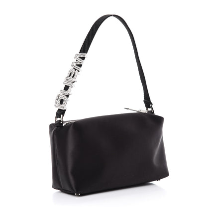 Alexander Wang Satin Crystal Heiress Pouch Black 3 of 11
