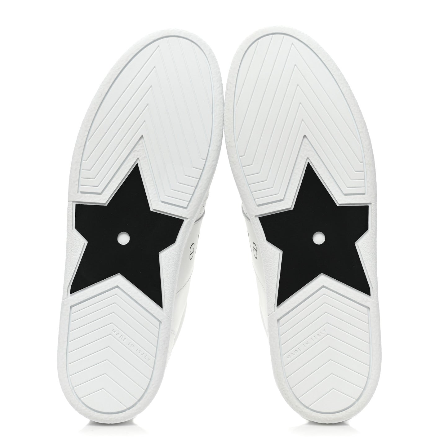 Calfskin Suede Dior Star Low Top Sneakers 38 White Black