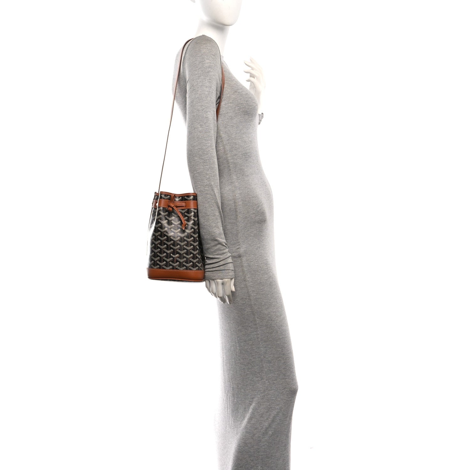 Goyard Goyardine Petit Flot Bucket Bag PM Black Gold 2 of 9