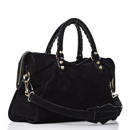 Balenciaga Baby Daim Suede Giant 12 Gold Hardware City Black 4 of 10
