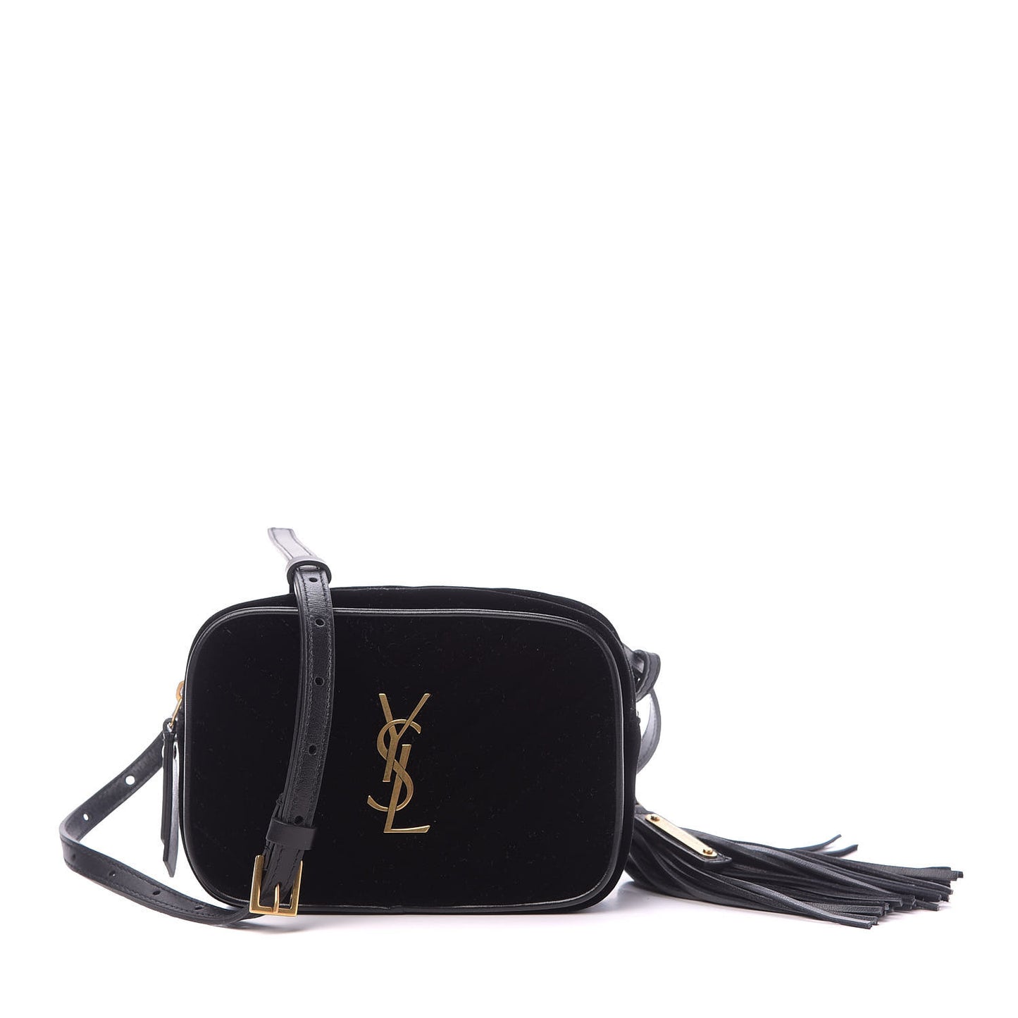 Velour Matelasse Monogram Lou Belt Bag Black