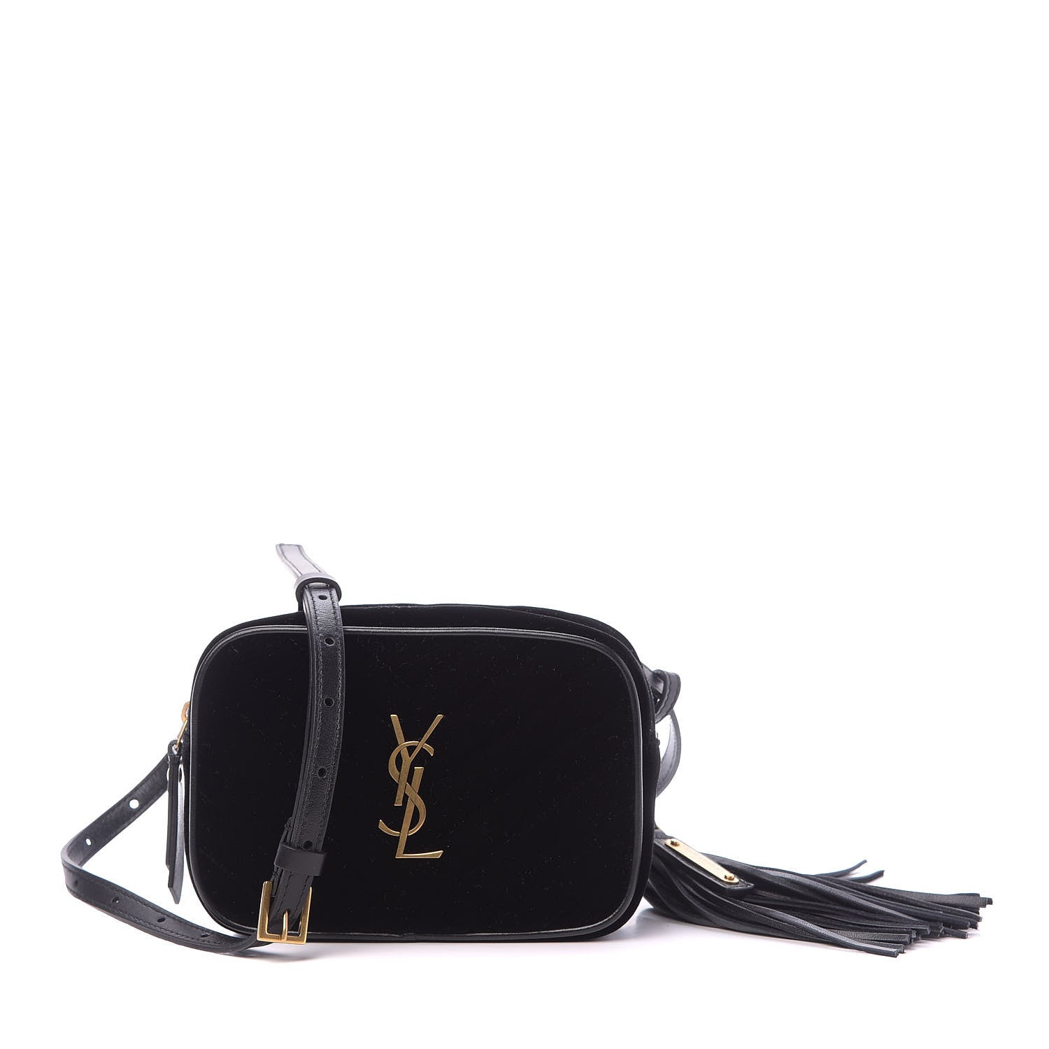 Saint Laurent Velour Matelasse Monogram Lou Belt Bag Black 1 of 9