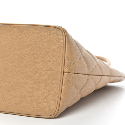 Chanel Caviar Quilted Medallion Tote Beige 9 of 12