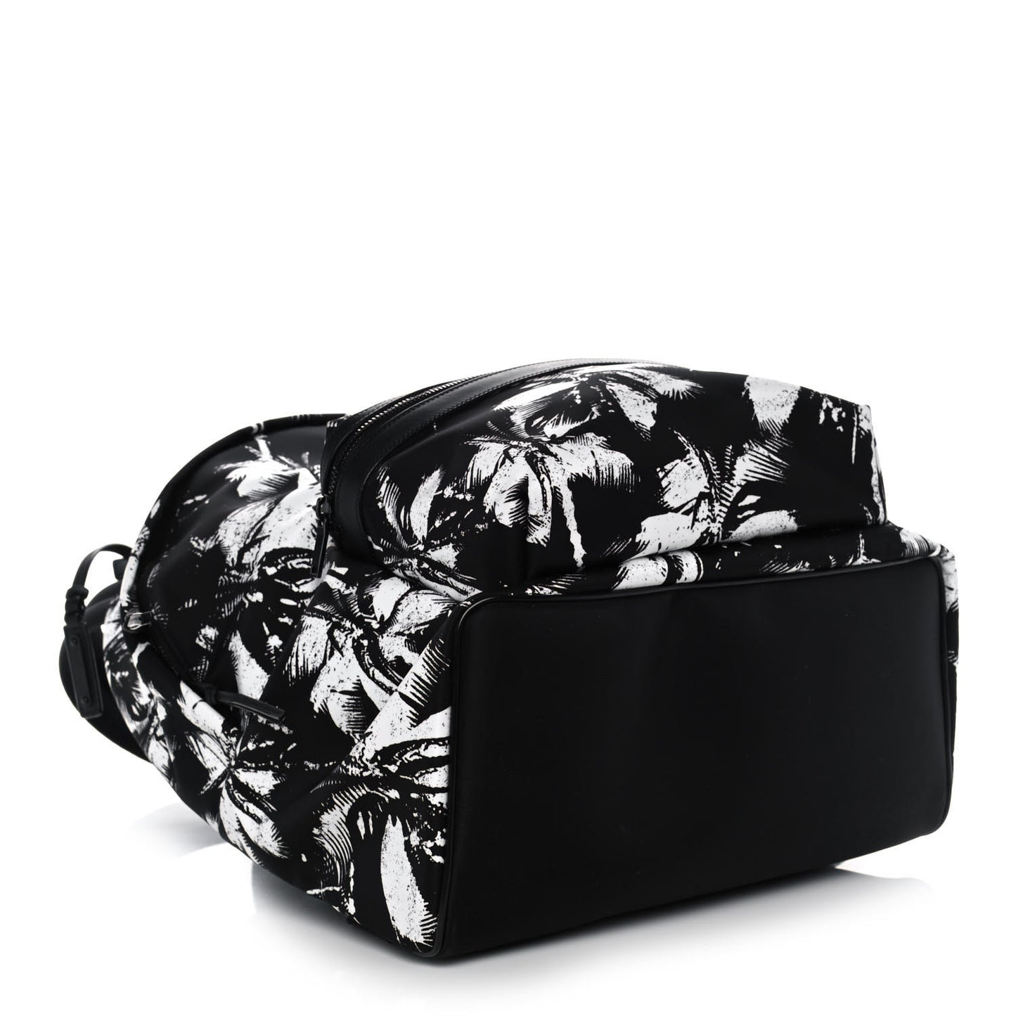 Canvas Palm Tree City Backpack Black White