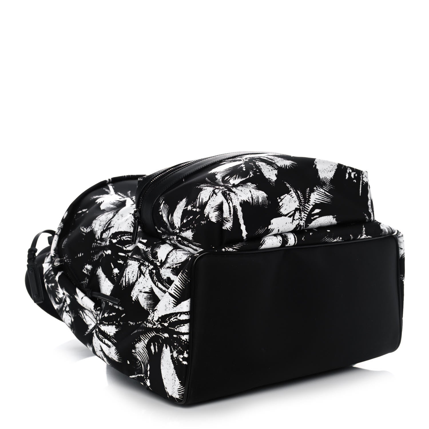 Saint Laurent Canvas Palm Tree City Backpack Black White 3 of 13