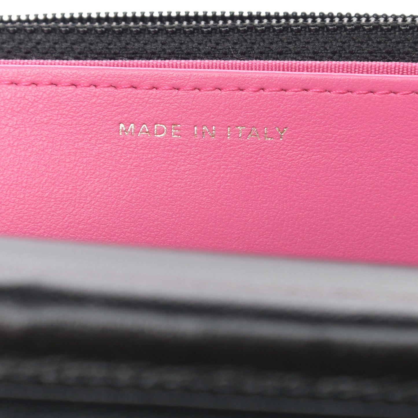 Goatskin Quilted Timeless CC Wallet On Chain WOC Black