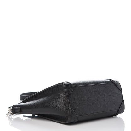 Celine Drummed Calfskin Nano Luggage Black 4 of 11