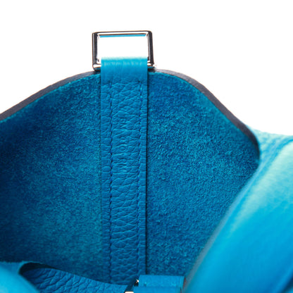 Hermes Taurillon Clemence Picotin Lock 18 PM Bleu Frida 8 of 11