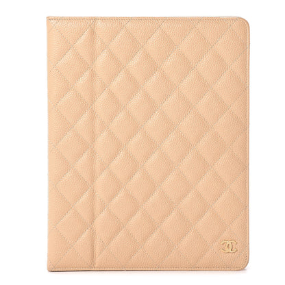 Chanel Caviar Quilted iPad Case Light Beige 1 of 13