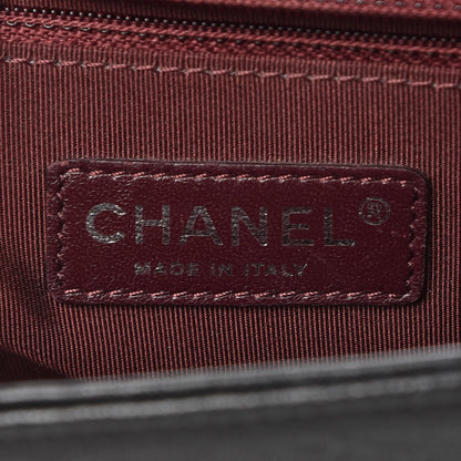 Chanel Crumpled Lambskin Medium Studded Boy Flap Black 6 of 10