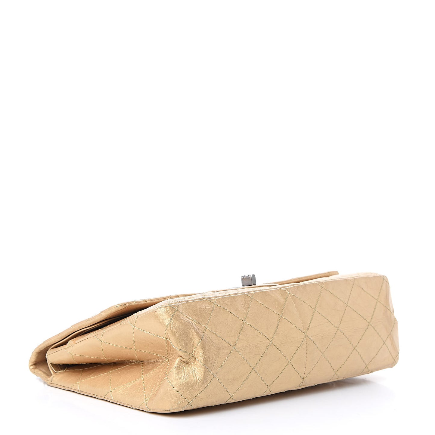Metallic Aged Calfskin Quilted 2.55 Reissue 226 Flap Gold