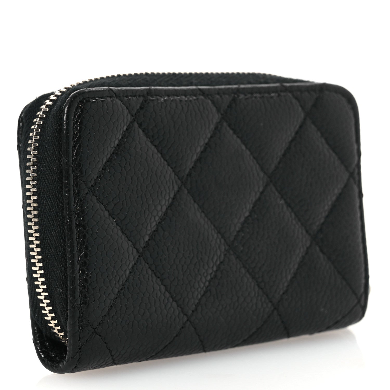 Chanel Caviar Quilted Incognito Zip Coin Purse Black 3 of 9
