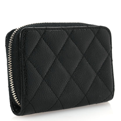 Chanel Caviar Quilted Incognito Zip Coin Purse Black 3 of 9