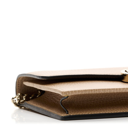 Gucci Dollar Calfskin Interlocking G Chain Wallet Camelia 8 of 9