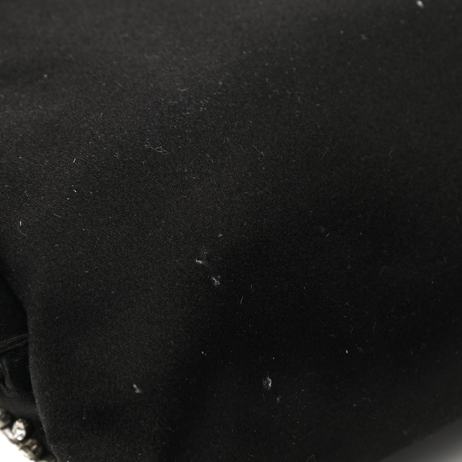 Valentino Garavani Satin Crystal Flower Embellished Clutch Black 9 of 9